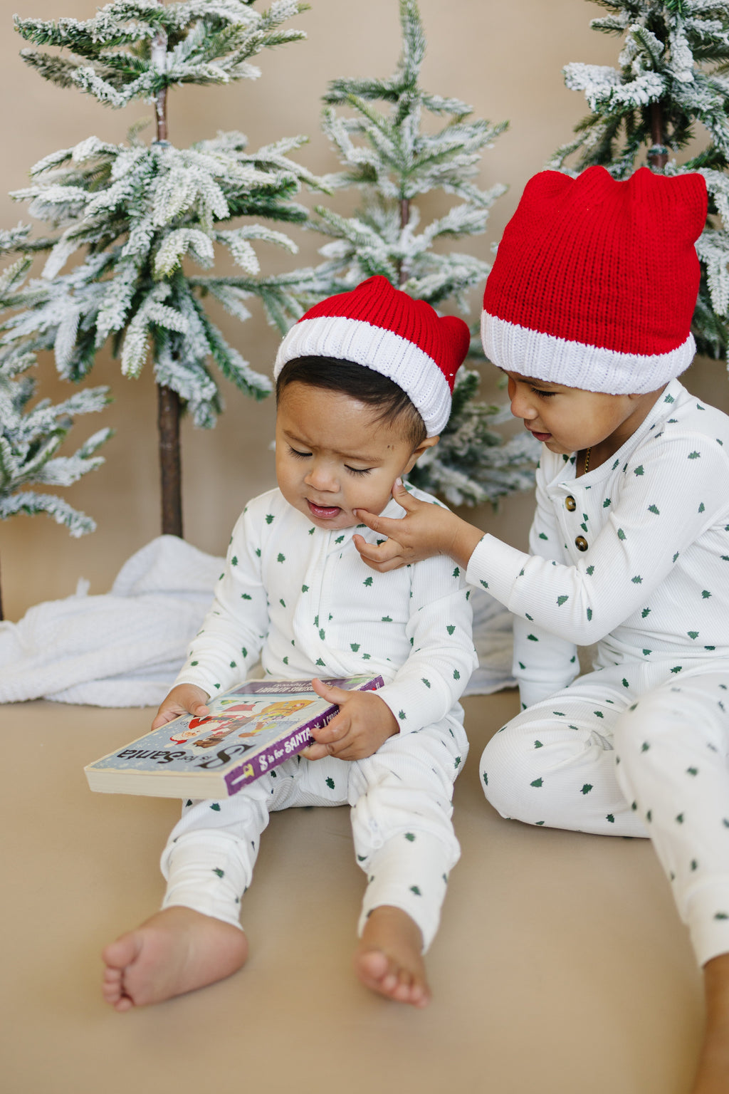 Tiny Trees Ribbed Bamboo Zippy Pajamas
