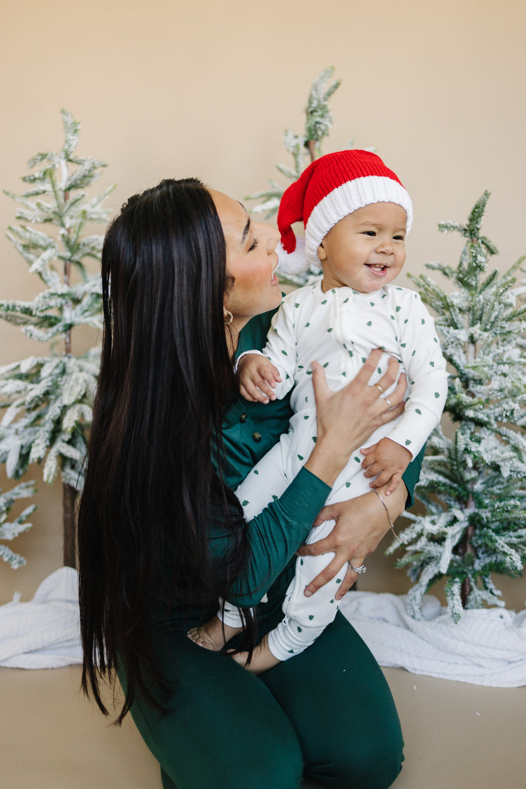 Women's Green Emerald Bamboo Christmas Pajamas
