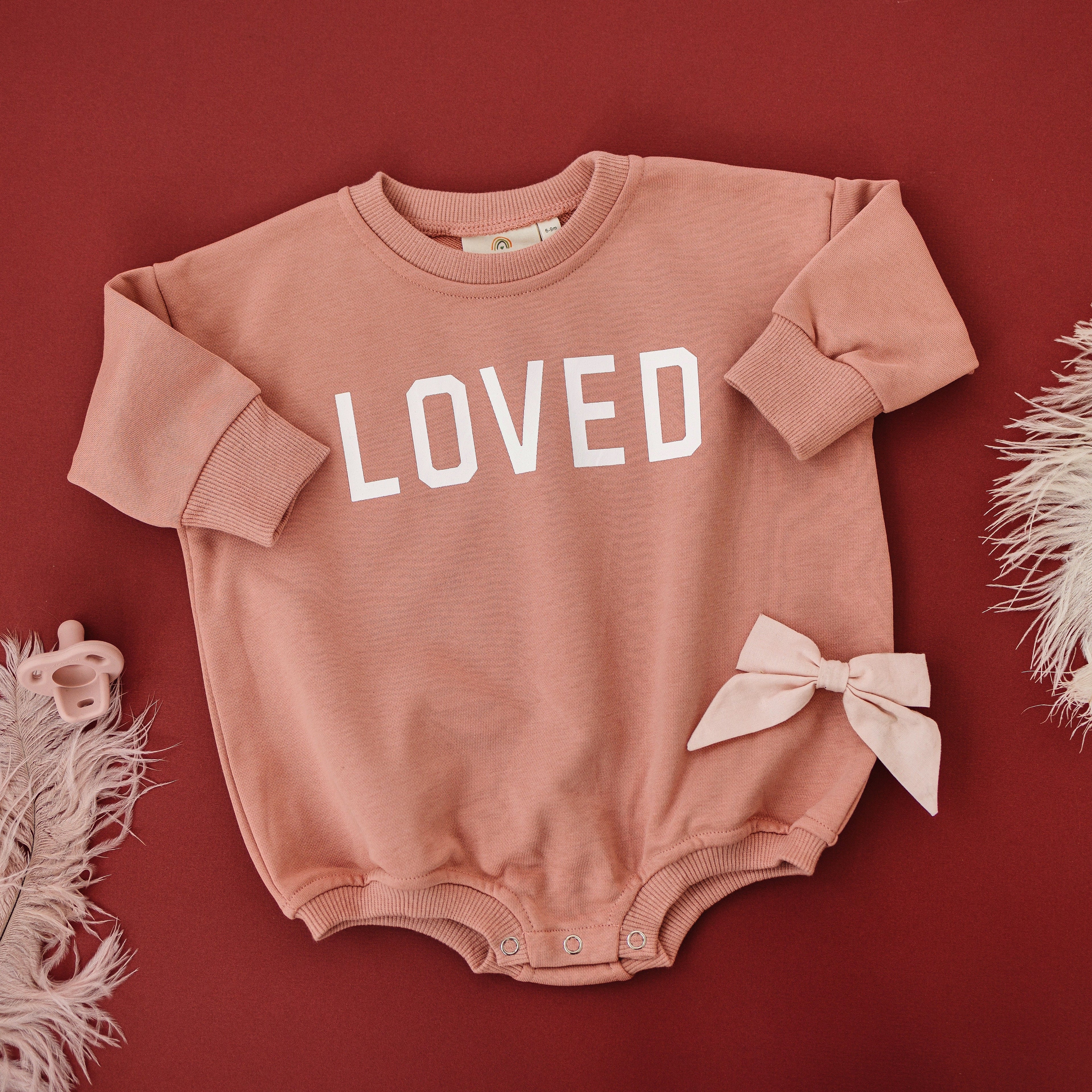 Loved Sweatshirt Romper - more colors