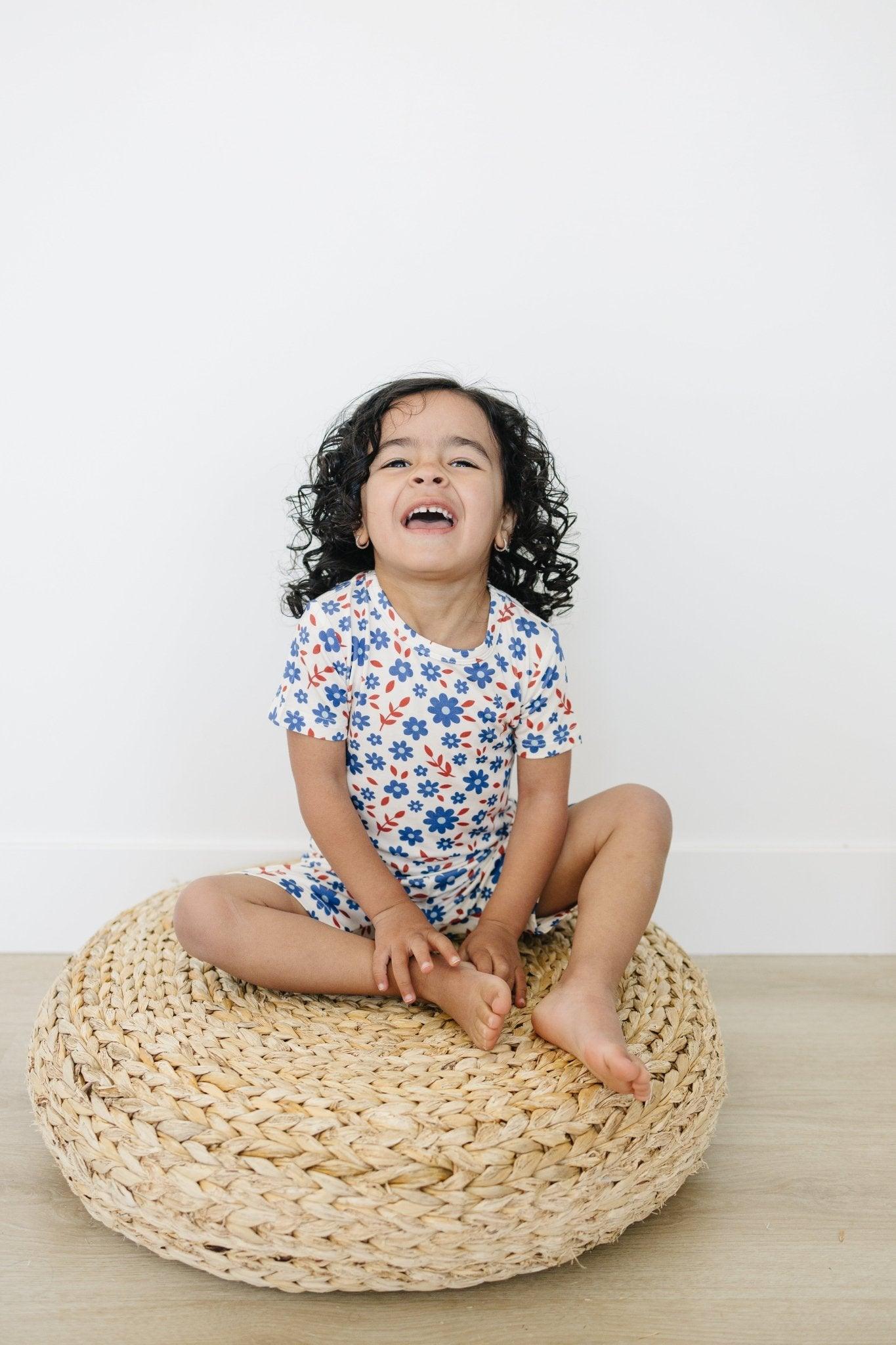 Red White & Blooms 2pc Bamboo Pajamas *4T left