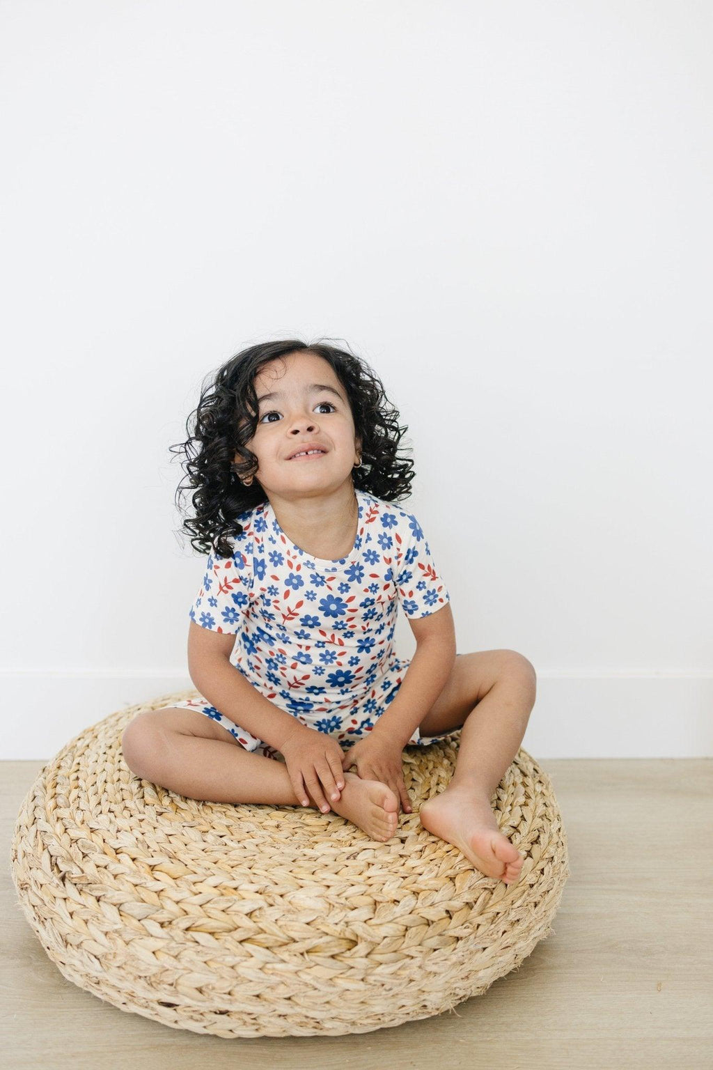 Red White & Blooms 2pc Bamboo Pajamas *4T left